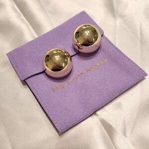 Melinda Maria "She's So Smooth" Mama Gold Button Earrings [NWT!]